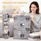 12 Pcs Vacuum Storage Bags for Clothing: Travel Vacuum Seal Bags with Electric Pump, Space Saver Vacuum Storage Bags for Bedding Blanket Luggage (3 Jumbo + 3 Large + 3 Medium + 3 Small)
