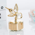 Matashi Valentine's Day Gift for Women - Swan Lake Wind-Up Music Box with 24K Gold Plated Crystal Studded Piano Figurine - Tabletop Showpiece for Home, Office, Living Room for Her