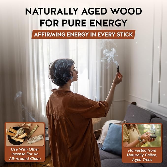 Palo Santo Sticks - Incense Sticks for Spiritual Cleansing, Stress Relief, Meditation Accessories, Home Fragrance - Sustainably Wild Harvested - Pack of 20 - Alternative Imagination