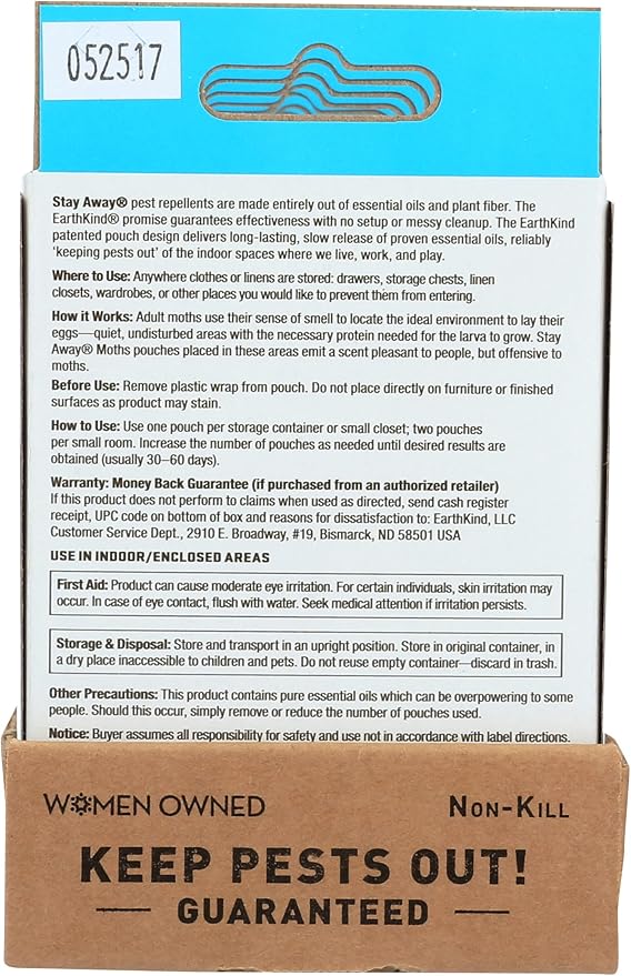 Earthkind Stay Away, Moth Repellent, 2.5 Ounce
