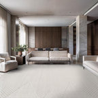 Modern Micro Loop Indoor Area Rugs for Living Room Bedroom Kitchen Geometric Triangle White 5x7 Luxury Durable Low and High Pile Non-Shedding Stain Resistant Soft Area Carpet 5 x 7