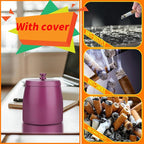 Smokeless Ashtrays For Cigarettes Indoor, Ash Tray Sets for Cigarettes Outdoor Ashtrays for Patio (Purple, Small)