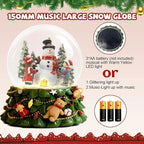 8.25 Inch Height Christmas Snow Globe with Light up Musical Snowflakes Holiday Decoration, Snowman Oversized Resin Snowglobes, Christmas Holiday Decor.
