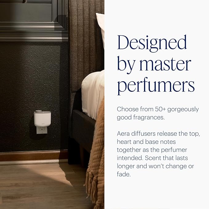Aera Mini Home Fragrance Diffuser Plug-in: Smart Home App Aroma Control, Essential Oil & Aromatherapy, Hypoallergenic Scent Technology, Safe for Family & Pets, White (Scent Capsules Sold Separately)