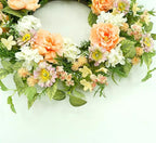 AMF0RESJ Artificial Spring Summer Wreaths for Front Door Daisy Wreath with Daisy,Hydrangea,Peony Flower for Indoor Outdoor Farmhouse Home Porch Wall Window Festival Wedding Decor