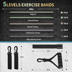 VEICK Resistance Bands, Exercise Bands, Workout Bands, Resistance Bands for Working Out with Handles for Men and Women, Exercising Bands for Fitness Weights Work Out at Home
