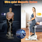 Ksports Mini Elliptical with Optional Handles & Seat, 3 Levels Manual Incline, Quiet Infinite Adjustable Magnetic Resistance, and LED Display – Joint-Friendly and Versatile Design