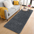 OLANLY 3x10 Machine Washable Runner Rugs for Hallway, Soft Fluffy Shaggy Bedside Rugs for Bedroom, Living Room, Indoor Floor Carpet for Kids Girls and Boys, Nursery Rooms, Home Decor Aesthetic, Grey