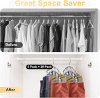 Legging Organizer for Closet, Metal Yoga Pants Hanger w/Rubber Coated 1 Pack w/10 Clips Hold 10 Leggings, Hangers Space Saving Hanging Closet Organizer for Closet Organizers and Storage-Gray