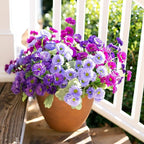 HyeFlora Artificial Flowers for Outdoors Dahlia Spring Summer Decoration, 6 Bundles Fake Daisy Faux Plants Realistic UV Resistant Silk Flowers for Outside Planter Front Door Yard Garden Home Home, Mix