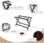 Heavy Duty 30" Extra Wide Luggage Rack-Espresso