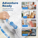 HOUSE DAY 10 Jumbo Vacuum Storage Bags with Pump,Space Saving Vacuum Seal Bags For Clothing Travel, Vacuum Storage Bags For Clothes, Comforters, Blankets, Pillows, Bedding, Moving, Travel, Hand Pump