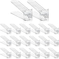Clear Shoe Slot Organizer, 36 Pack Adjustable Shoe Slots Organizer for Closet Clear Shoe Stackers Shoe Rack Holder Shoes Space Savers for a Pair of Shoes
