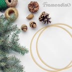 Framendino, 10 Pack Wooden Bamboo Hoop Rings Macrame Floral Wreath for DIY Dream Catcher Wedding Decor and Wall Hanging Crafts
