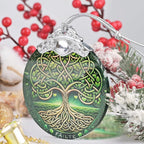 Tree of Life Stained Glass Hanging Ornament - Christmas Tree Decoration, Holiday Ornament, Gift Idea