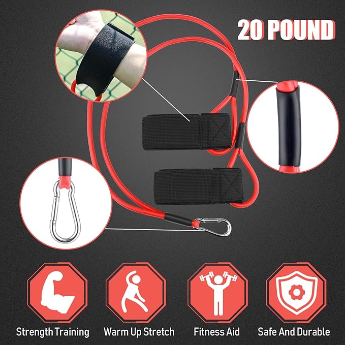 Zomiboo Baseball Bands Sports Resistance Exercise Bands Arm Strength Training Softball Baseball Pitching Training Workout Equipment for Youth Adult