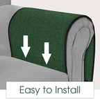 Joywell Chair Remote Holder for Couch Recliner Armrest Organizer Non Slip Sofa Armchair Caddie with 6 Pocket Storage for Magazine, Tablet, Phone, iPad, Dark Green