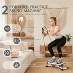 Ski Balancing Machine with LCD Display, Adult Balance Board Trainer Heavy Duty Ski Exercise Machine, Side to Side Core Stability Equipment Low Impact Full Body Cardio Workout Trainer