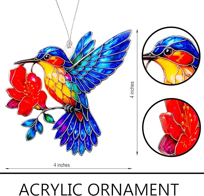 Hummingbird Gifts for Women - Christmas Ornament 2026 - Beautiful Christmas Ornaments Decorative Hummingbird with Meaningful Story Card Humming Bird Valentines Birthday Teacher Gift