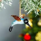 Blown Glass Hummingbird Hanging Ornaments Decorative Glass Humming Bird Decor for Home Party Tree