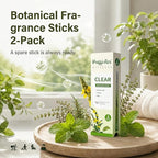 PUFFIAIR Botanical Fragrance Stick Set – Plant-Based Mullein, Thyme & Mint Botanical Scent, Portable Non-Electric Personal Fragrance Accessory, 2-Pack