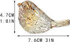 H&D HYALINE & DORA Blown Glass Birds Collectible Figurines Crystal Birds Gifts for Women Glass Figurines for Animal Lovers for Table Centerpiece Home Decor(Champagne)