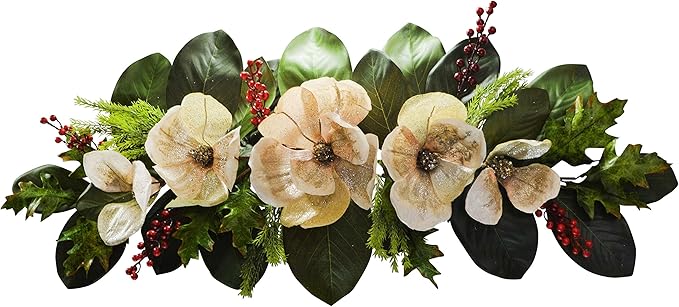 36" Christmas Champagne Magnolia Swag