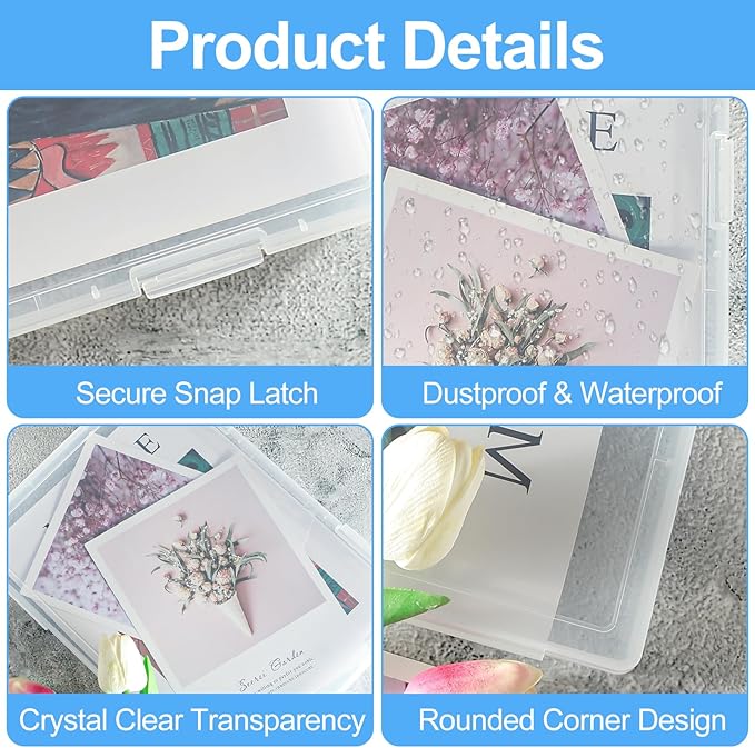 (1 PCS) Magazine Protectors for Collectors – Clear Magazine Display Case, Storage Box for Birth Certificates, Books, Newspapers, Comics – 12 x 9 x 0.8 inch