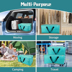 6-Pack Moving Bags,Heavy Duty Large Storage Bags with Zippers & Backpack Straps,Space Saver Bags are Packing Supplies for Moving & Travel,Alternative to Moving Boxes(BLUE)