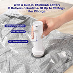30 Pack Vacuum Storage Bags with Rechargeable Wireless Pump,10 Large 10 Medium 10 Small Space Saver for Travel Home Seasonal Storage Compression Packing Bags for Clothing Blankets