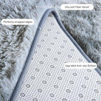 Runner Rugs for Bedroom 2x6 Rug Runners for Hallways Non Slip Soft Shag Bedside Rug, Fluffy Area Rug Throw Rugs for Living Room, Floor Carpet Runner for Nursery Kids Dorm, Light Grey