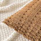 MIULEE Pack of 2 Corduroy Decorative Lumbar Throw Pillow Covers 20x12 Inch Soft Boho Striped Pillow Covers Modern Farmhouse Home Decor for Sofa Living Room Couch Bed Brown