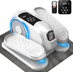 Mini Under Desk Elliptical Low Impact Electric Leg Exerciser As Seen on TV While Sitting for Seniors with Non-Slip Mat Quiet & Portable for Home and Office