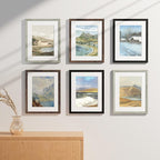 Vittanly 11x14 Picture Frames Set of 9, Display 8x10 Pictures with Mat or 11x14 without Mat, Photo Frames for Wall or Tabletop with Plexiglass, Engineered Wood, Black&Brown&Grey