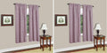 Sweet Home Collection Kitchen Window Curtain Panel Treatment Decorative Buffalo Check Design 63" Long Burgundy (Pack of 2)