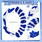 Canlierr Graduation Leis Class of 2026 Grad Ribbon Leis Double Braided Necklace Hawaiian Flower Garland with Heart Kukui Nut for Man Woman Graduation Party Supplies
