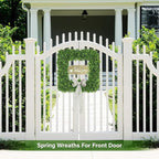 Artgar 20Inch Boxwood Wreath, Spring Wreaths for Front Door, Realistic Green Square Boxwood Wreath for Year-Round Decor, Artificial Summer Wreaths for Wedding Farmhouse Indoor/Outdoor Porch Decor