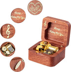 Cant Help Falling in Lov Wind Up Wooden Music Box, Vintage Musical Gifts for Birthday Christmas Valentine's Day Anniversary (Rosewood)
