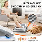 Under Desk Elliptical, Electric Leg Exerciser as Seen on TV for Seniors with 12 Adjustable Speed, Quiet Portable Electric Seated Pedal Exerciser Machine with Remote Control for Home Office