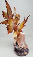 Mother and Baby Fairy Figurine, Hand-Painted Resin Statue for Home Decor, 8-Inch Collectible