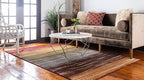 Unique Loom Barista Collection Area Rug - Mundo Nova (5' 3" x 8' Rectangle, Beige/ Blue)
