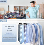 Tie Rack Belt Hanger for Closet Upgraded Non Slip Tie Hanger Space Saving with 20 Foldable Hooks Wooden Belt Tie Organizer for Tank Tops Bras Cami Scarves