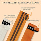9 PCS Fabric Resistance Bands Set for Working Out, Non-Slip Exercise Booty Bands for Women & Men Leg and Glutes with Hair Ties and Tape Measure - for Home Gym Workout, Yoga, Pilates