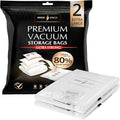GENIE SPACE Premium Extra Large (XL) Vacuum Storage Bags – 40x30 in, Airtight, Reusable and Odor-Proof Space Saver Bags for Clothes, Bedding and Wardrobes, 2-Pack