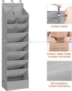 STORAGE MANIAC Over the Door Shoe Organizer Heavy-Duty Large Deep Pocket Hanging Shoe Organizer Shoe Rack Door Closet Shoe Organizer for Wall, Dorm & Narrow Door Storage Shoe Holder Grey, 2 Pack
