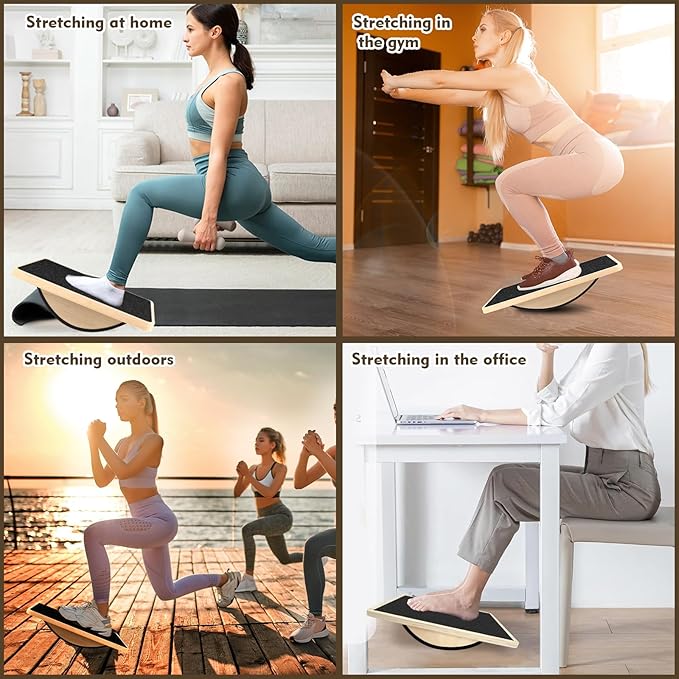 Balance Board for Adults-Wobble Board for Physical Therapy,Core Strength Trainer Wood Rocker Board
