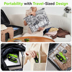 12 Pack Vacuum Travel Bags with Pump for Clothing with USB and TYPE C Pump,Carry-on Size Space Saver vacuum seal bags for clothing Storage Bags for Vacation Cruise（Green）