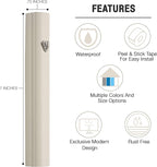 A&S Mezuzot Alumium Mezuzah Case in Silver Shin Design Weatherproof Door Mezuza Judaica Art for Home Blessing (Ivory, 7 Inches)