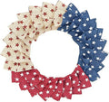 Patriotic Wreath for Front Door Red White Blue Wreath 4th of July Wreaths for Door Wall Memorial Day Decor Independence Day Hanging Decoration for Outside Home Farmhouse Holiday (Little Star)