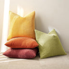 MIULEE Decorative Throw Pillow Covers 20x20 Inch Set of 4, Vibrant Cushion Covers Vintage Retro Home Fall Decor Mix and Match Color Clash Design for Sofa Couch Bed Living Room Yellow Orange Rust